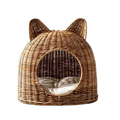 Tota la-temporada de conill de salze natural-cap de cova per gats/llit per a mascotes